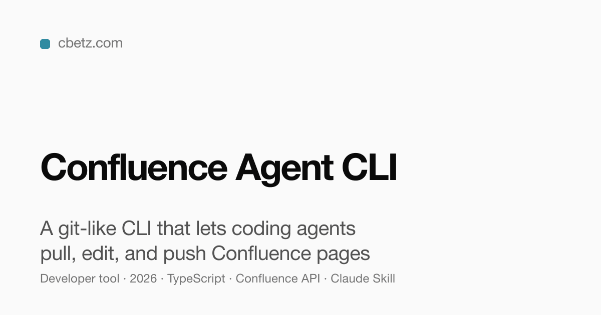 Cover image for Confluence Agent CLI